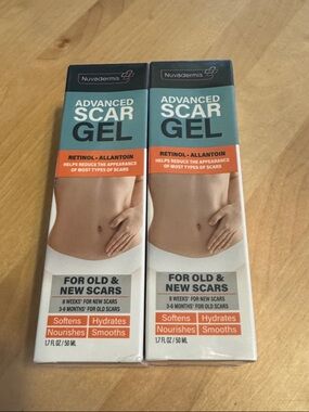 NIB Nuvadermis Advanced Scar Gel- for new and old scars “Twin Pack”